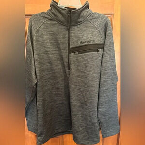 Huntworth Camo Heather Grey Half Zip Jacket. Mens Large